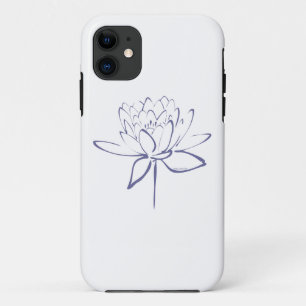 Coque Case-Mate Pour iPhone Calligraphie Lotus (Bleu)