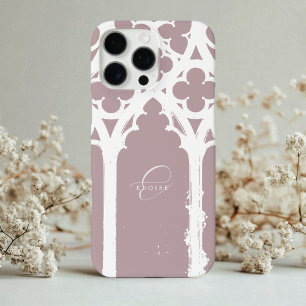 Coques iPhone 16 Pro Max Calligraphie minimaliste gothique rose pâle