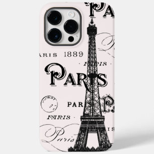 Coque Pour Pour iPhone 14 Pro Max Calligraphie rose pâle Paris France Tour Eiffel