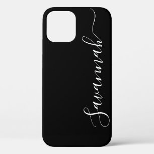 Case-Mate iPhone Case Calligraphie simple en noir et blanc personnalisée