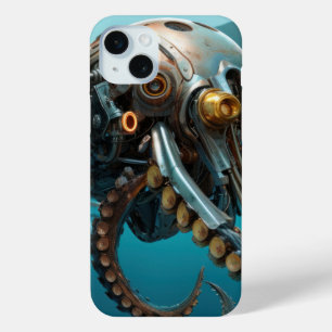 Coque iPhone 15 Mini Calmar à armure de steampunk