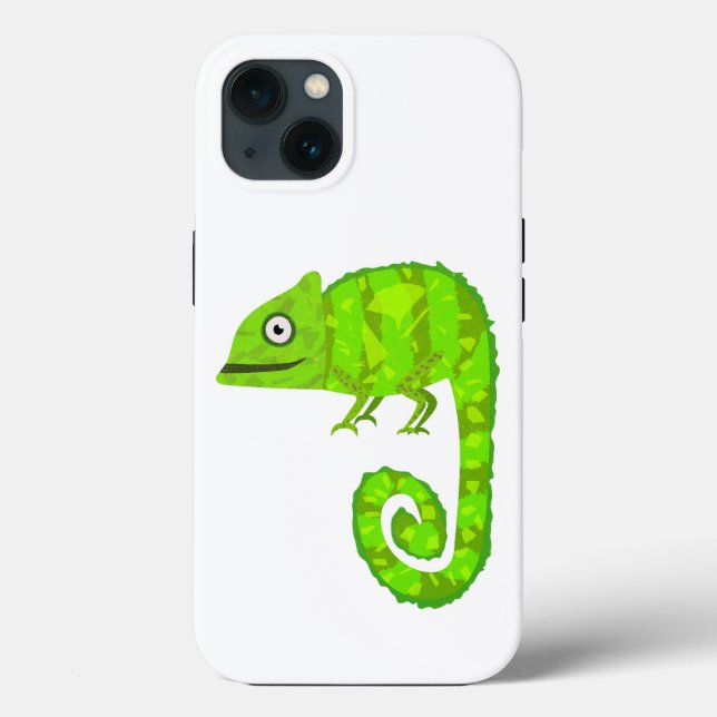 Coques Case-Mate iPhone Caméléon mignon vert (Verso)
