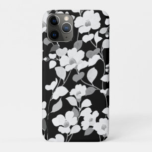 Case-Mate iPhone Case CAMELLIAS BLANCS NOIRS, Floral Foncé FEUILLE