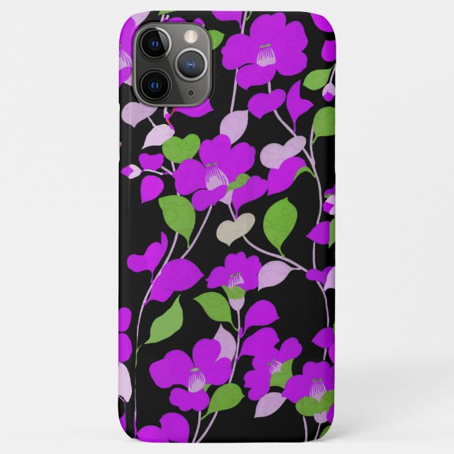 Coques Case-Mate iPhone CAMELLIAS PURPLE, FEUILLES VERT BLANC NOIR Floral  (Dos)