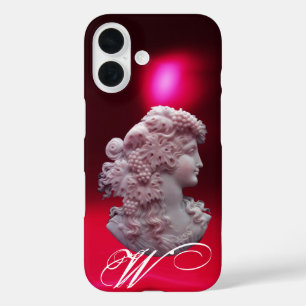 COQUE POUR iPhone 16 CAMEO ANTIQUE, DAME AUX RAISONS ET AUX GRAPEVINES