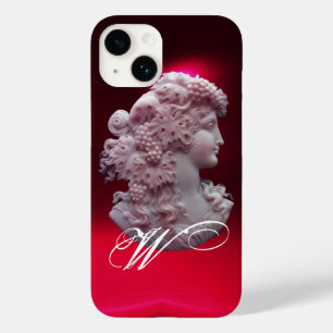 COQUE POUR iPhone 14 CAMEO ANTIQUE, DAME AUX RAISONS ET AUX GRAPEVINES