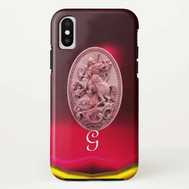 COQUES Case-Mate iPhone CAMEO ANTIQUE / MONOGRAMME SAINT GEORGE ET DRAGON (Dos)