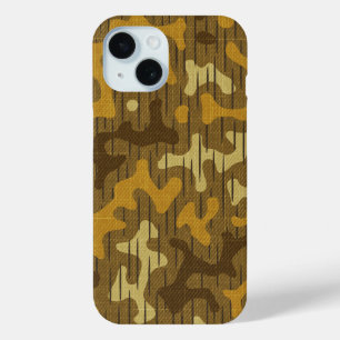 Coque Pour iPhone 15 Caméra de l'armée de la vieille école Brown