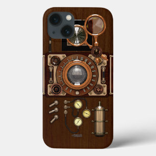 iPhone 13 Coque Caméra TLR Vintage Steampunk