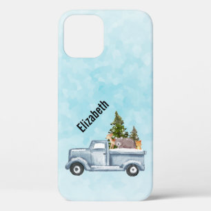 Case-Mate iPhone Case Camion de Noël avec pins et animaux de forêt