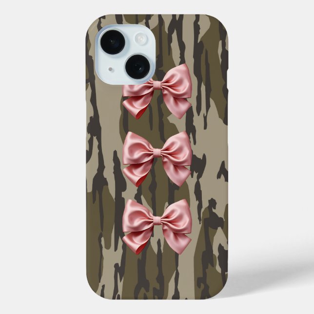 Coques Case-Mate iPhone Camo Bébé Bonnet Rose Rubans & Bows en Bottomland  (Verso)