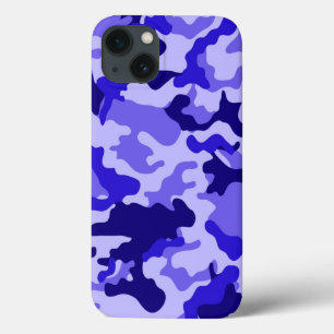 iPhone 13 Case Camo bleu océan