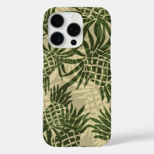 Coques iPhone 16 Pro Camo d'ananas Olive hawaïen