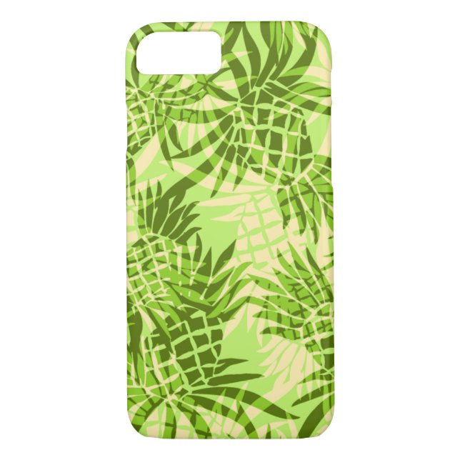Coques Case-Mate iPhone Camo d'ananas Tropical hawaïen - Chaux (Dos)