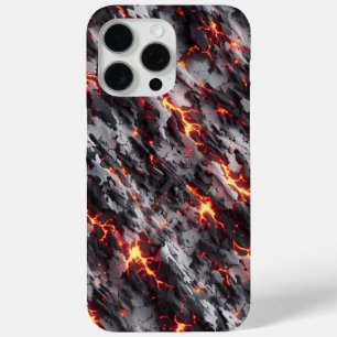 Coque iPhone 15 Pro Max Camo de cendres radiantes, explosion de feu