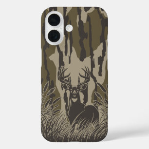 Coque Pour iPhone 16 Camo de fond de vallée pour la chasse au cerf blan
