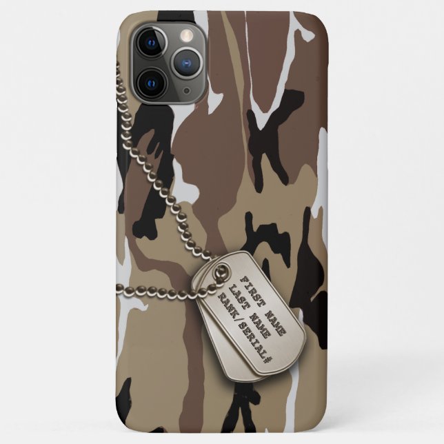 Coques Case-Mate iPhone Camo du désert militaire avec un chien (Dos)
