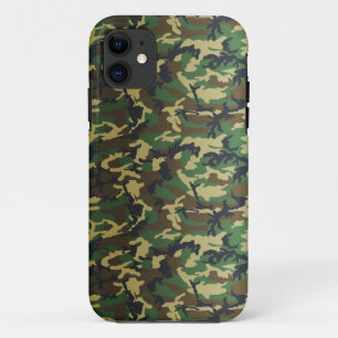 Coques Pour iPhone Camo en bois standard foncé