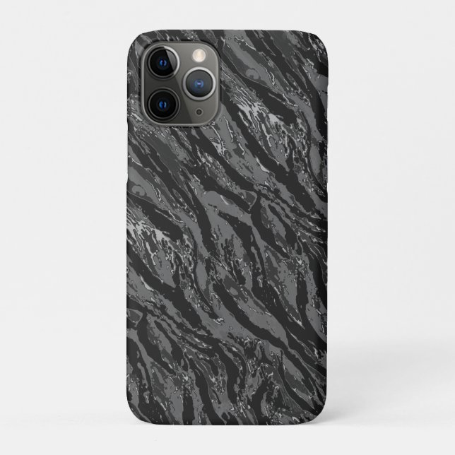 Coques Case-Mate iPhone Camo gris rayé (Dos)