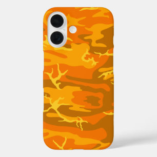 Coque Pour iPhone 16 Camo orange