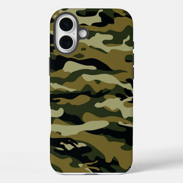 Coques Case-Mate iPhone Camo vert foncé (Verso)