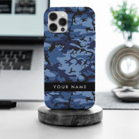 Camouflage bleu marine Votre nom Personnalisez