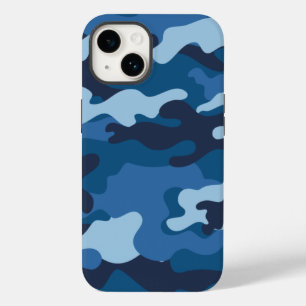 Coque Pour iPhone 14 Camouflage bleu mignon