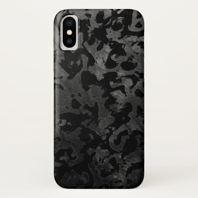 Coques Case-Mate iPhone Camouflage moderne Camo-noir et gris foncé (Dos)