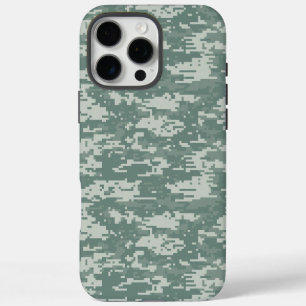 Coques iPhone 16 Pro Max Camouflage numérique Camo Woodland de l'armée