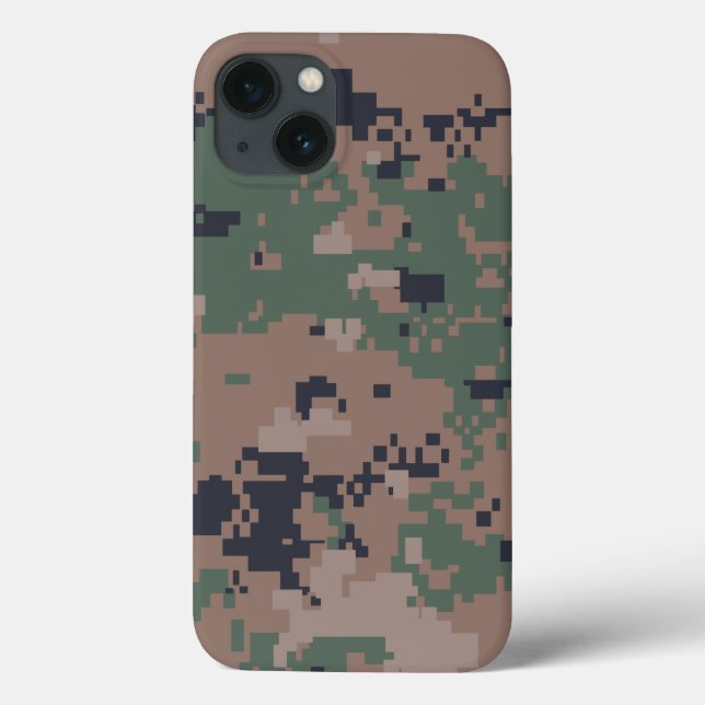 Coques Case-Mate iPhone Camouflage numérique en bois (Verso)