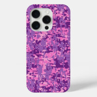 Camouflage numérique Fuchsia rose sur un