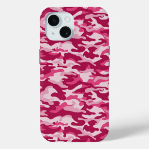 Coque Pour iPhone 15 Camouflage rose