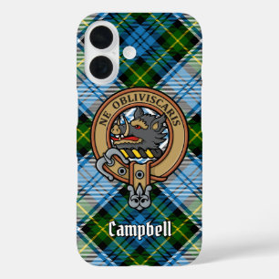 Coque Pour iPhone 16 Campbell Crest au-dessus de Tartan