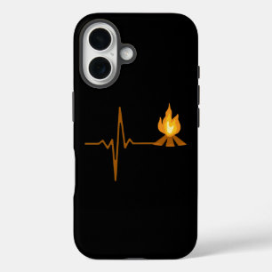 Coque Pour iPhone 16 Campfire Heartbeat Camping