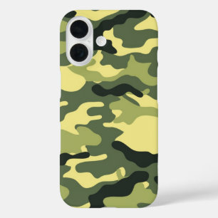 Coque Pour iPhone 16 Camping Chasse Camouflage vert