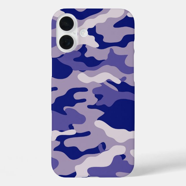Coques Case-Mate iPhone Camping Chasse Camping Camouflage bleu (Verso)