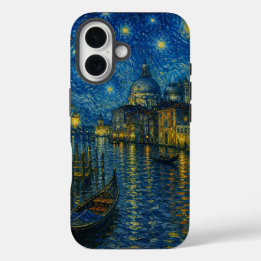 Coque Pour iPhone 16 Canal de Venise la nuit