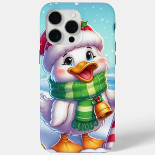 Coque iPhone 15 Pro Max Canard de Noël coloré mignon