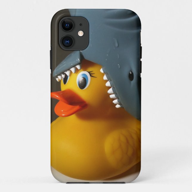 Coques Case-Mate iPhone Canard en caoutchouc de casquette de requin (Dos)