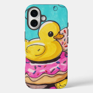 Coque Pour iPhone 16 Canards en caoutchouc et beignes I Téléphone