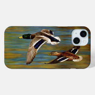 Coque iPhone 15 Mini Canards-Majards Survolant L'Étang