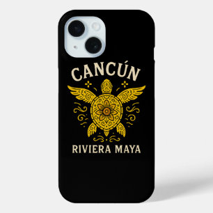 Coque Pour iPhone 15 Cancun & Riviera Maya Vacances Tropicales Rétro Ty