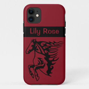 Case-Mate iPhone Case Candy Red Pony Horse Bronco Stallion Line Art