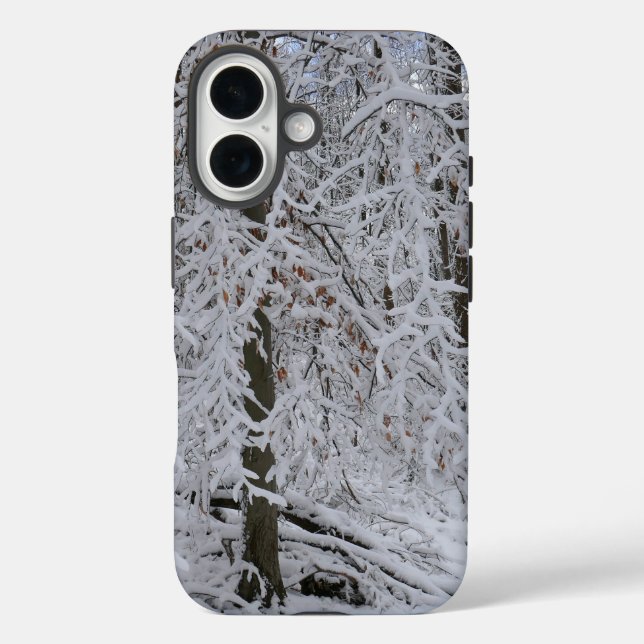 Coques Case-Mate iPhone Canopée de bouleau enneigée (Verso)