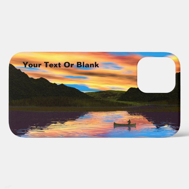 Coques Case-Mate iPhone Canot Sur Sunset Lake (Verso (horizontal))