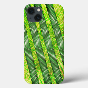 Case-Mate iPhone Case Capa verde amarela com riscos e traços tipo bambu