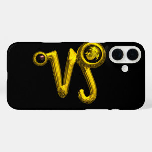 iPhone 16 Plus Case CAPRICORN OR SIGNE ZODIAC, Onyx noir