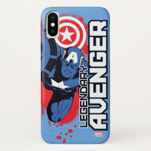 Coque iPhone X Captain America Avenger Légendaire