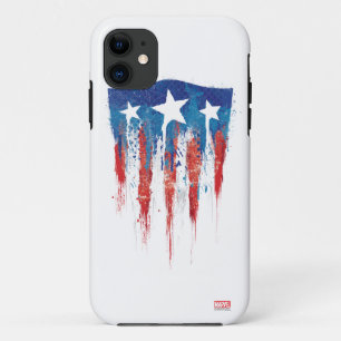 Coques Pour iPhone Captain America Bouclier Rétro Traits de Pinceau
