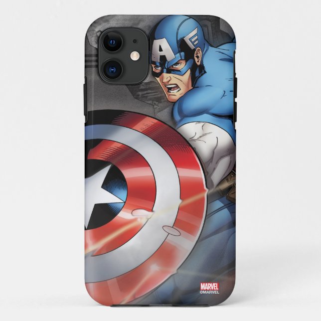 Coques Case-Mate iPhone Captain America déviant l'attaque (Dos)
